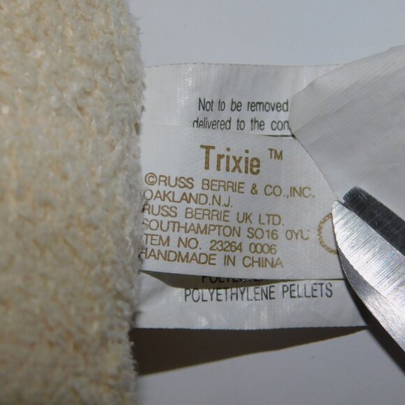 Russ Luv Pets Terrier Dog Trixie 6" plush Stuffed Chamois Feel Cream Brown Gray - Picture 6 of 6